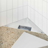 Vidaxl 2 in 1 driehoek doucheafvoer zilver 32 x 32 x 7,5 cm