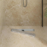 Vidaxl doucheafvoer glasdeksel met 360° sifon zilver 60 cm