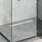 Vidaxl doucheafvoer glasdeksel met 360° sifon zilver 70 cm