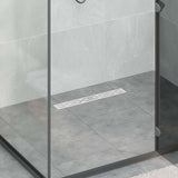 Vidaxl doucheafvoer met lijndesign zilver 60 cm roestvrij staal 304