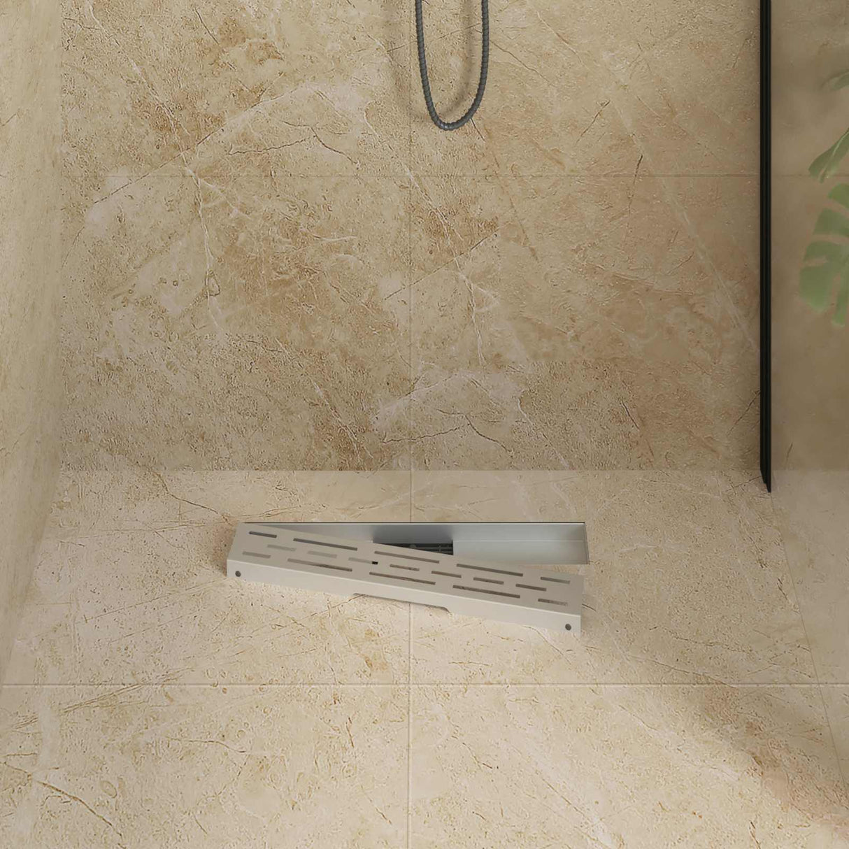 Vidaxl doucheafvoer met lijndesign zilver 60 cm roestvrij staal 304