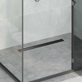 Vidaxl doucheafvoer 2-in-1 met 360° sifon zwart 70 cm