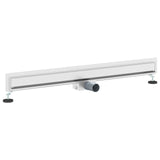 Vidaxl wandgemonteerde douche afvoer zilver 100 cm roestvrij staal 304