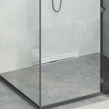 Vidaxl wandgemonteerde douche afvoer zilver 60 cm roestvrij staal 304