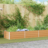Vidaxl verhoogde plantenbak licht bruin 600 x 80 x 45 cm