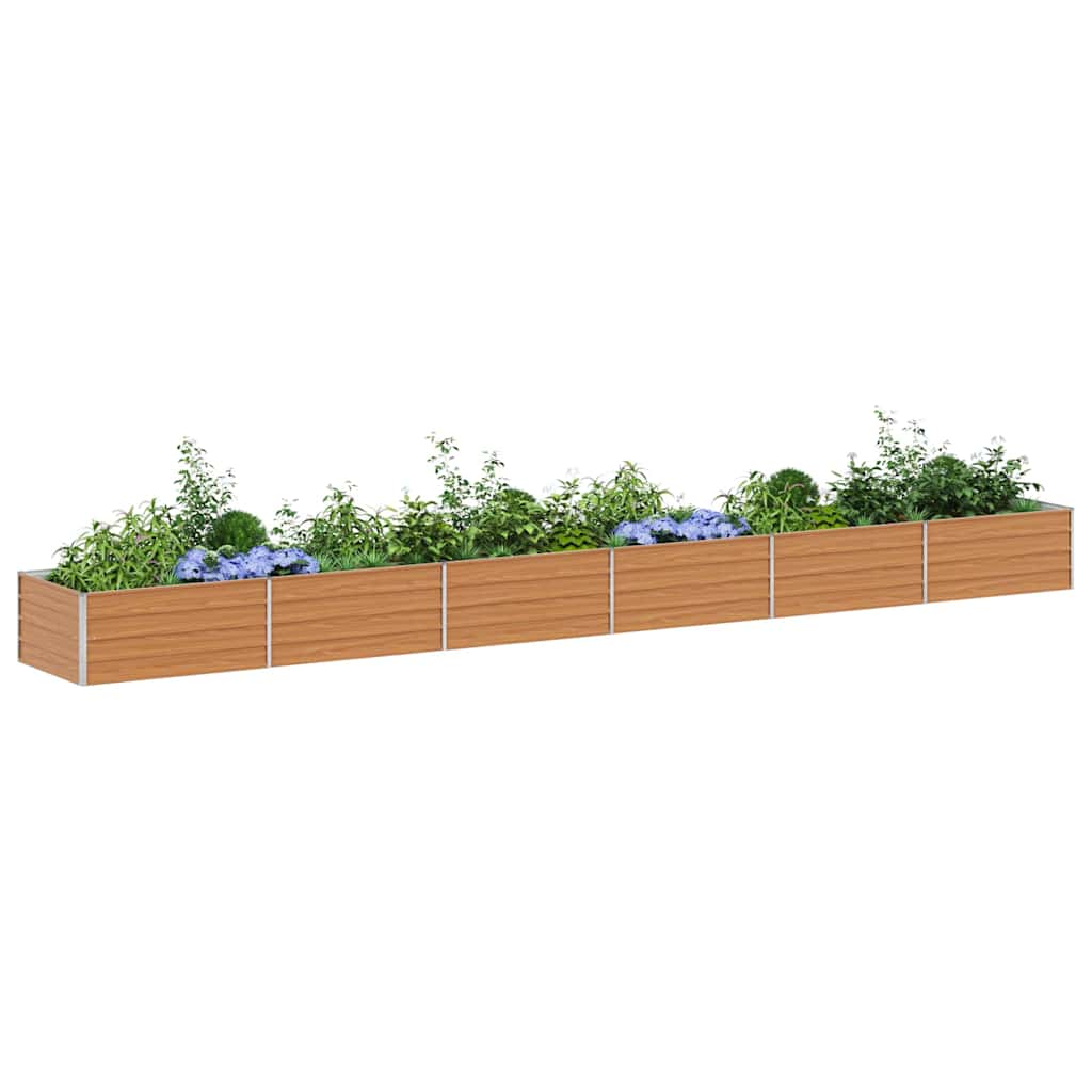 Vidaxl verhoogde plantenbak licht bruin 600 x 80 x 45 cm