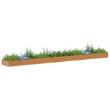 Vidaxl verhoogde plantenbak 775 x 100 x 36 cm gegalvaniseerd staal