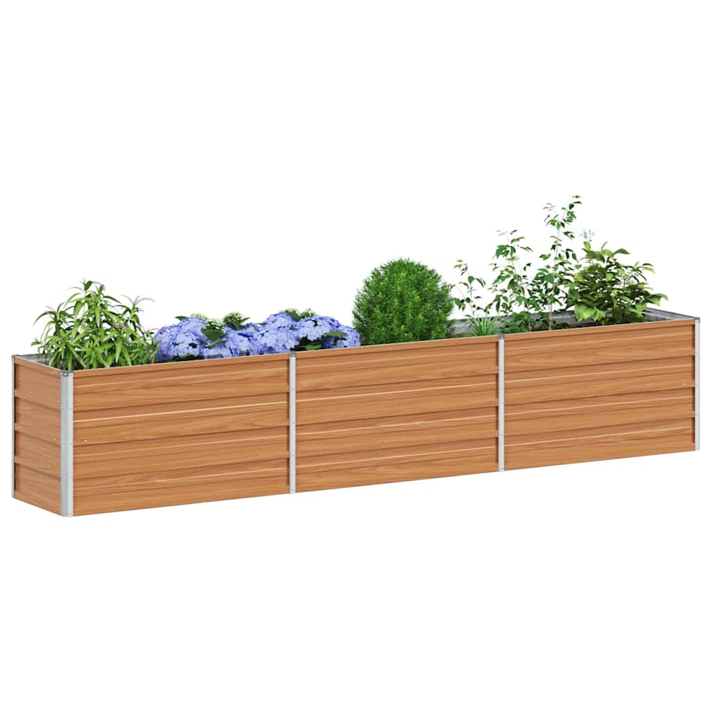 Vidaxl verhoogde plantenbak licht bruin 240 x 40 x 45 cm