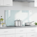 Vidaxl keuken achterwand wit 100 x 50 cm gehard glas