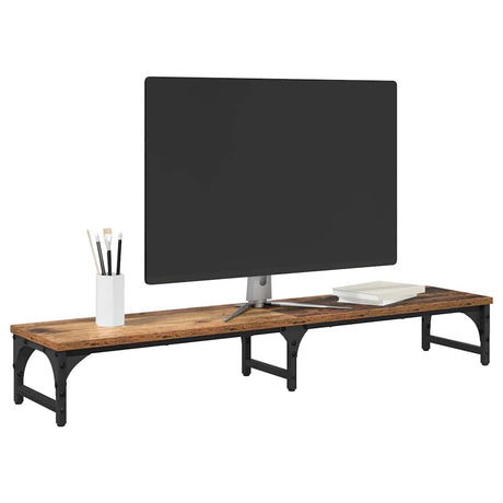 Vidaxl monitor stand oud hout 105 x 23 x 15,5 cm bewerkt hout