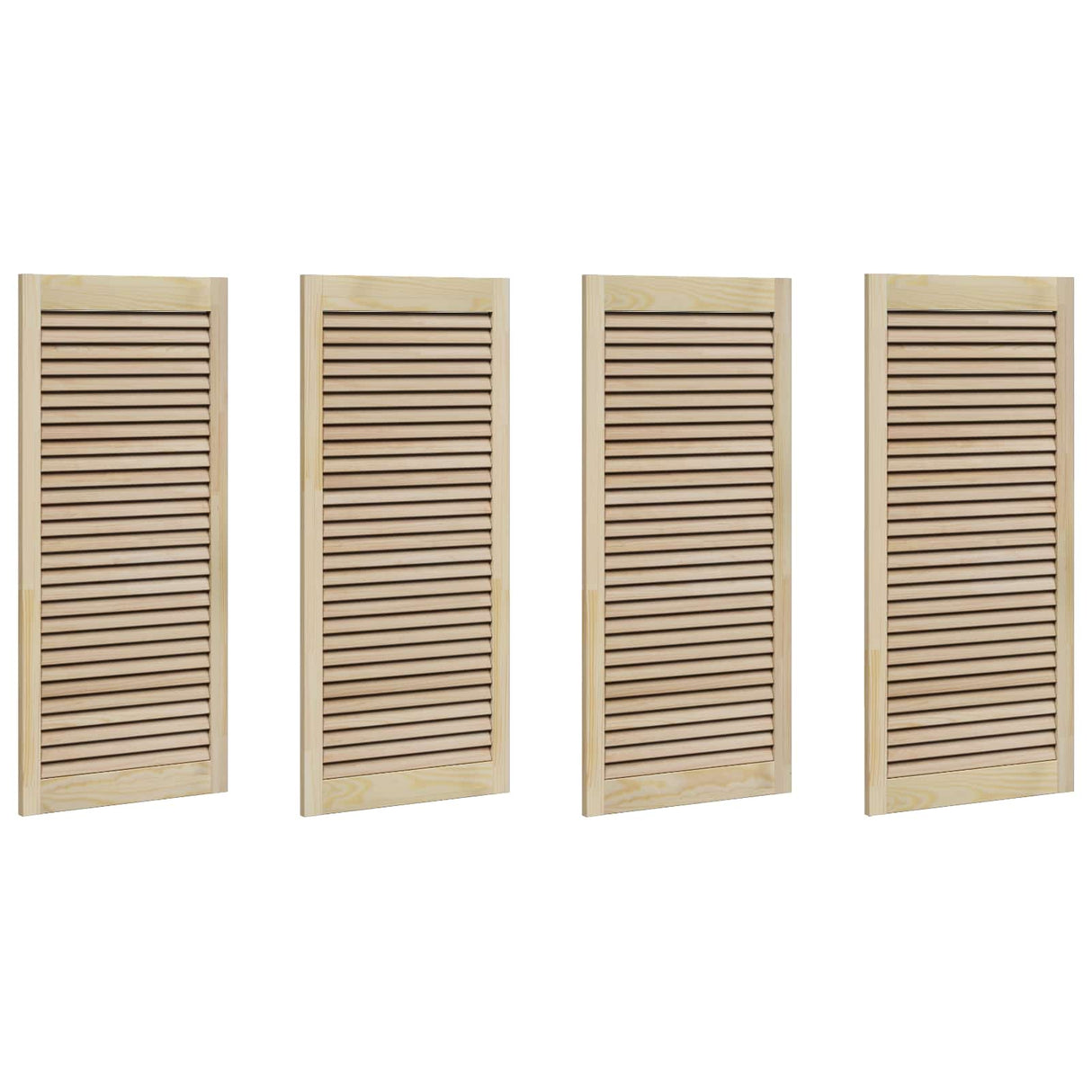 Vidaxl kastdeur 4 pcs naturel 110 x 2 x 49,5 cm massief grenenhout