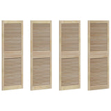 Vidaxl kastdeur 4 pcs naturel 140.5 x 2 x 59.5 cm massief grenenhout