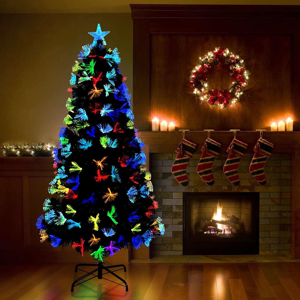 Vidaxl kunstkerstboom met 210 led met standaard groen 180 cm pvc