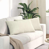 Vidaxl sofa kussens 2 stuks crème 80 x 40 cm cordstof