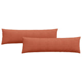 Vidaxl sofa kussens 2 stuks rood-oranje 145 x 40 cm cordstof
