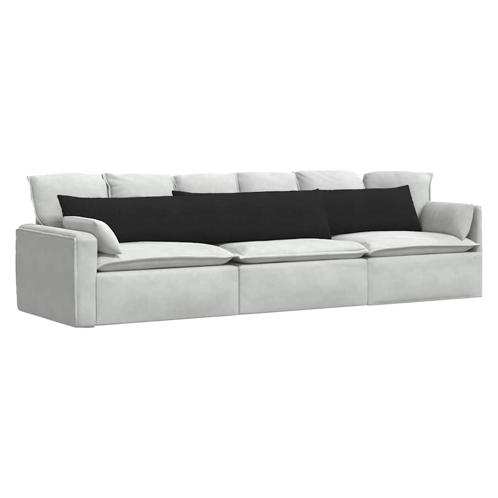 Vidaxl sofa kussens 2 pcs zwart 200 x 40 cm stof