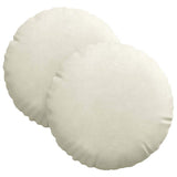 Vidaxl zitkussens 2 stuks crème ø 40 x 13 cm fluweel