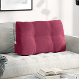 Vidaxl rugkussen wijnrood 80 x 24 x 50 cm fluweel