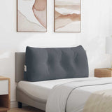 Vidaxl rugkussen donkergrijs 100 x 24 x 50 cm fluweel
