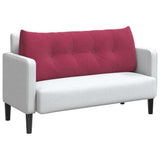 Vidaxl rugkussen wijnrood 120 x 24 x 50 cm fluweel