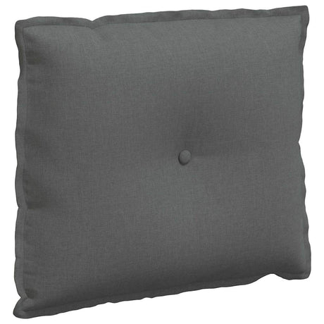 Vidaxl rugkussen donkergrijs 60 x 19 x 50 cm stof