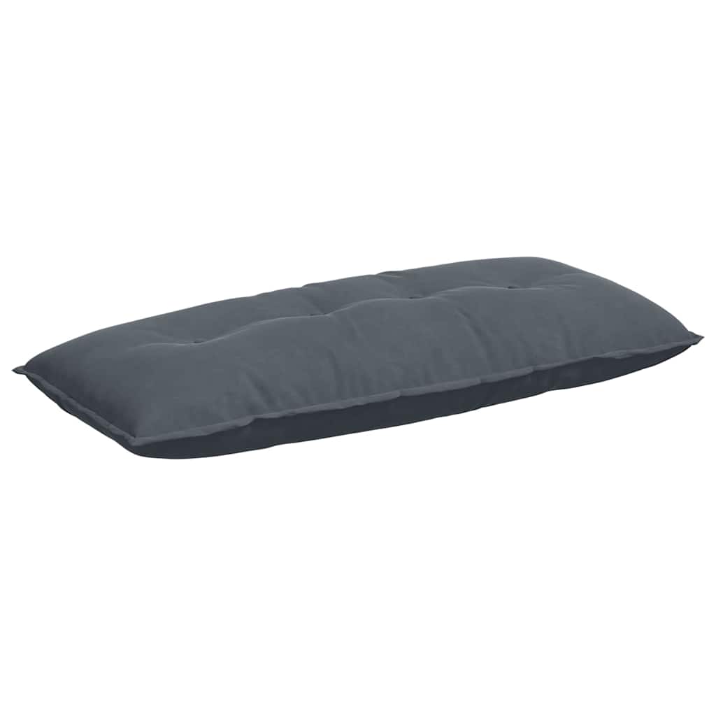 Vidaxl rugkussen donkergrijs 120 x 50 cm cordstof
