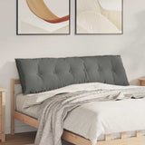 Vidaxl rugkussen donkergrijs 160 x 50 cm microvezel stof