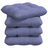 Vidaxl zitkussens 4 pcs jeans blauw 40 x 40 x 12 cm stof