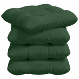 Vidaxl zitkussens 4 pcs donkergroen 45 x 45 cm katoen stof