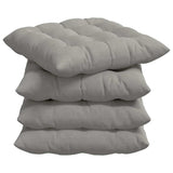 Vidaxl zitkussens 4 pcs lichtgrijs 40 x 40 x 6 cm microfibre