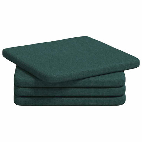 Vidaxl zitkussens 4 pcs donkergroen 40 x 40 x 3 cm stof