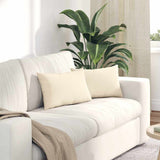 Vidaxl sofa kussens 2 stuks crème 50 x 30 cm cordstof