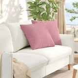 Vidaxl sofa kussens 2 stuks roze 50 x 50 cm cordstof