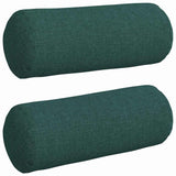 Vidaxl bolster kussens 2 stuks donkergroen ø 15 x 40 cm stof