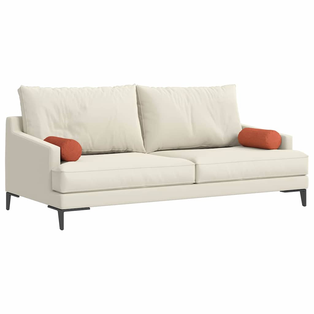 Vidaxl bolster kussens 2 stuks rood-oranje ø 15 x 40 cm cordstof