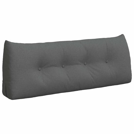 Vidaxl rugkussen donkergrijs 120 x 24 x 50 cm stof