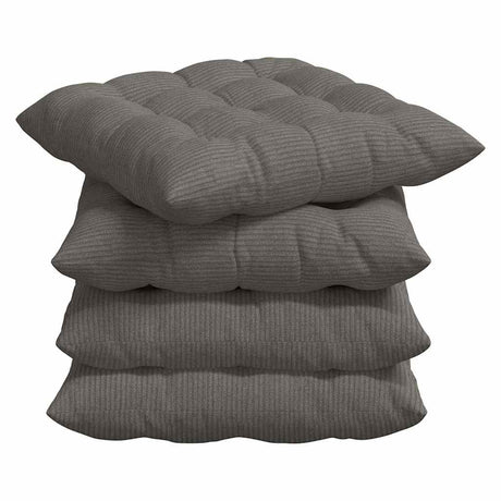 Vidaxl zitkussens 4 pcs lichtgrijs 40 x 40 x 6 cm katoen stof