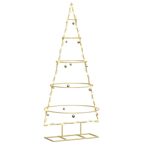 Vidaxl metalen kerstboom goud 124,5 cm poedergecoat staal