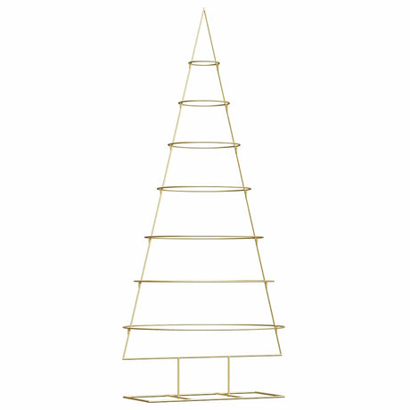 Vidaxl metalen kerstboom met standaard goud 209 cm poedergecoat staal