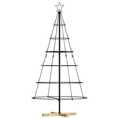 Vidaxl kerst cone boom met standaard zwart 154 cm staal