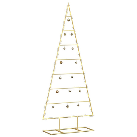 Vidaxl metalen kerstboom met standaard goud 125 cm poedergecoat staal