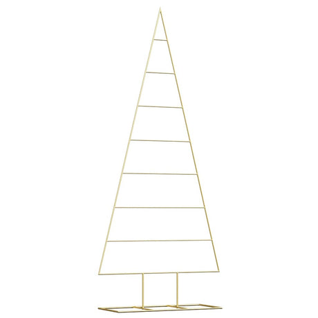 Vidaxl metalen kerstboom met standaard goud 181 cm poedergecoat staal