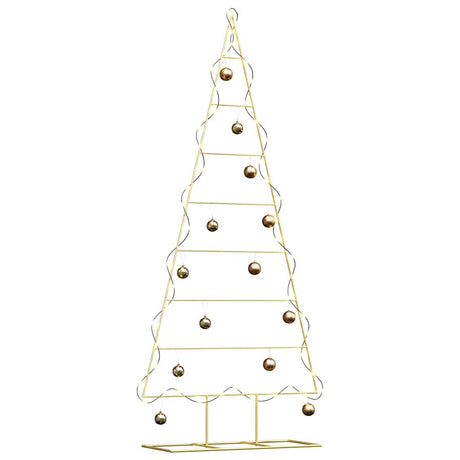 Vidaxl metalen kerstboom met standaard goud 181 cm poedergecoat staal