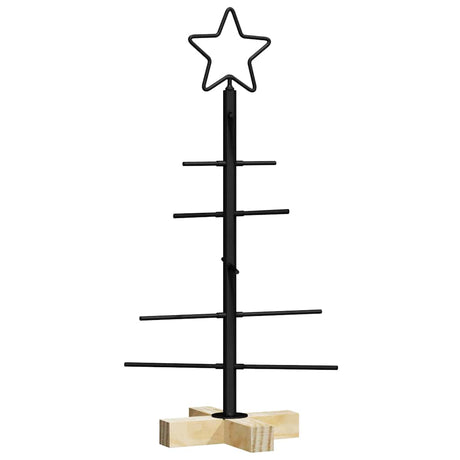 Vidaxl metalen kerstboom zwart 59,5 cm poedergecoat staal