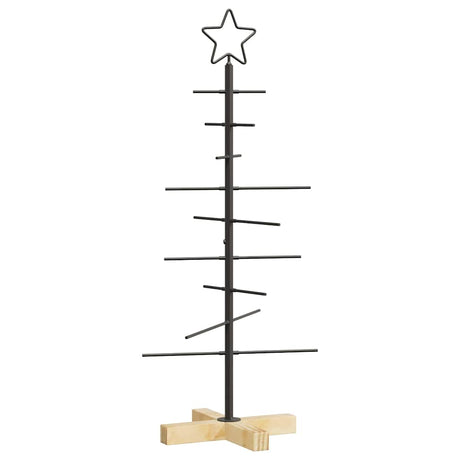 Vidaxl metalen kerstboom met standaard zwart 89 cm poedergecoat staal