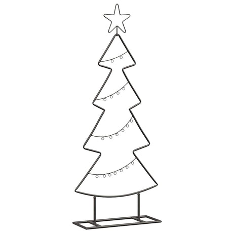Vidaxl metalen kerstboom met standaard zwart 90,5 cm staal