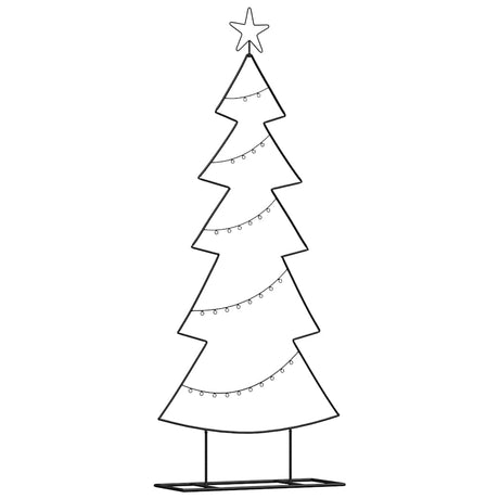 Vidaxl metalen kerstboom met standaard zwart 150 cm staal