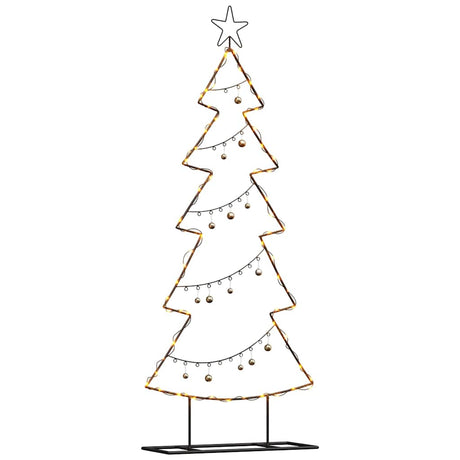 Vidaxl metalen kerstboom met standaard zwart 150 cm staal