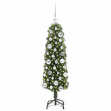 Vidaxl kunstkerstboom groen 120 cm pvc en staal en kunststof