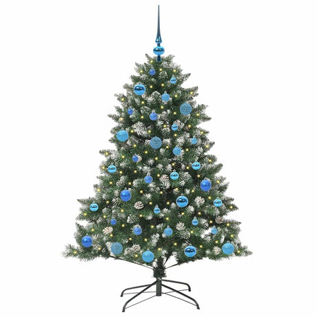 Vidaxl kunstkerstboom met 150 led groen 150 cm pvc en plastic en staal